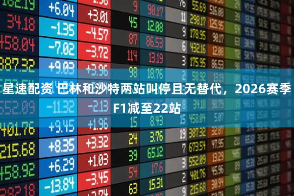 星速配资 巴林和沙特两站叫停且无替代，2026赛季F1减至22站