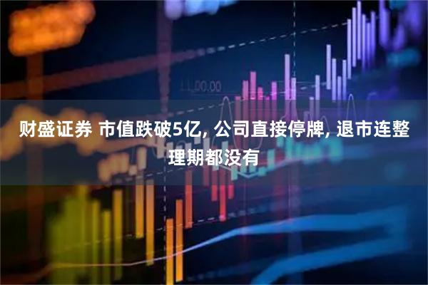 财盛证券 市值跌破5亿, 公司直接停牌, 退市连整理期都没有